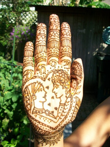 Indian wedding mehendi palm